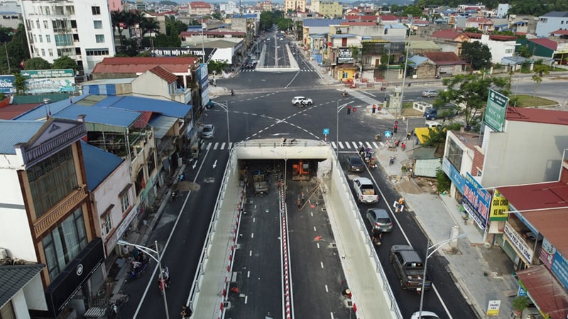 Công trình nút giao thông khác cốt đường Thống Nhất và đường Việt Bắc