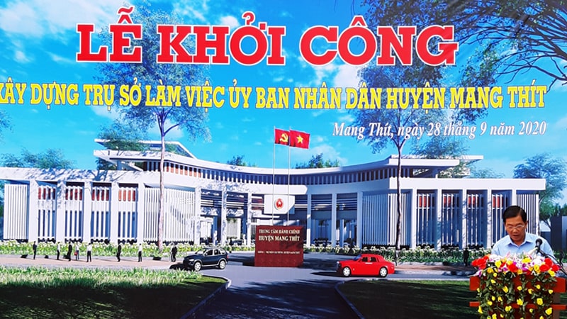 Dự án xây dựng trụ sở UBND huyện Mang Thít